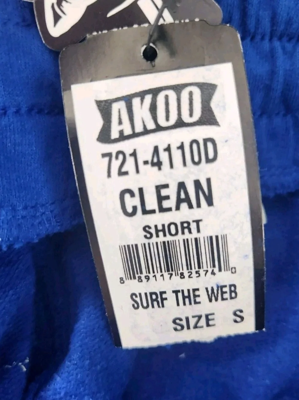 Akoo Fox Sweat Shorts Men's Size S Small Surf The Wave Clean Blue NWT 10